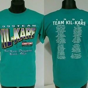KIL-KARE Dragway Xenia Ohio T Shirt M Nos 90s Vintage Nhra Drag Racing Team Tee
